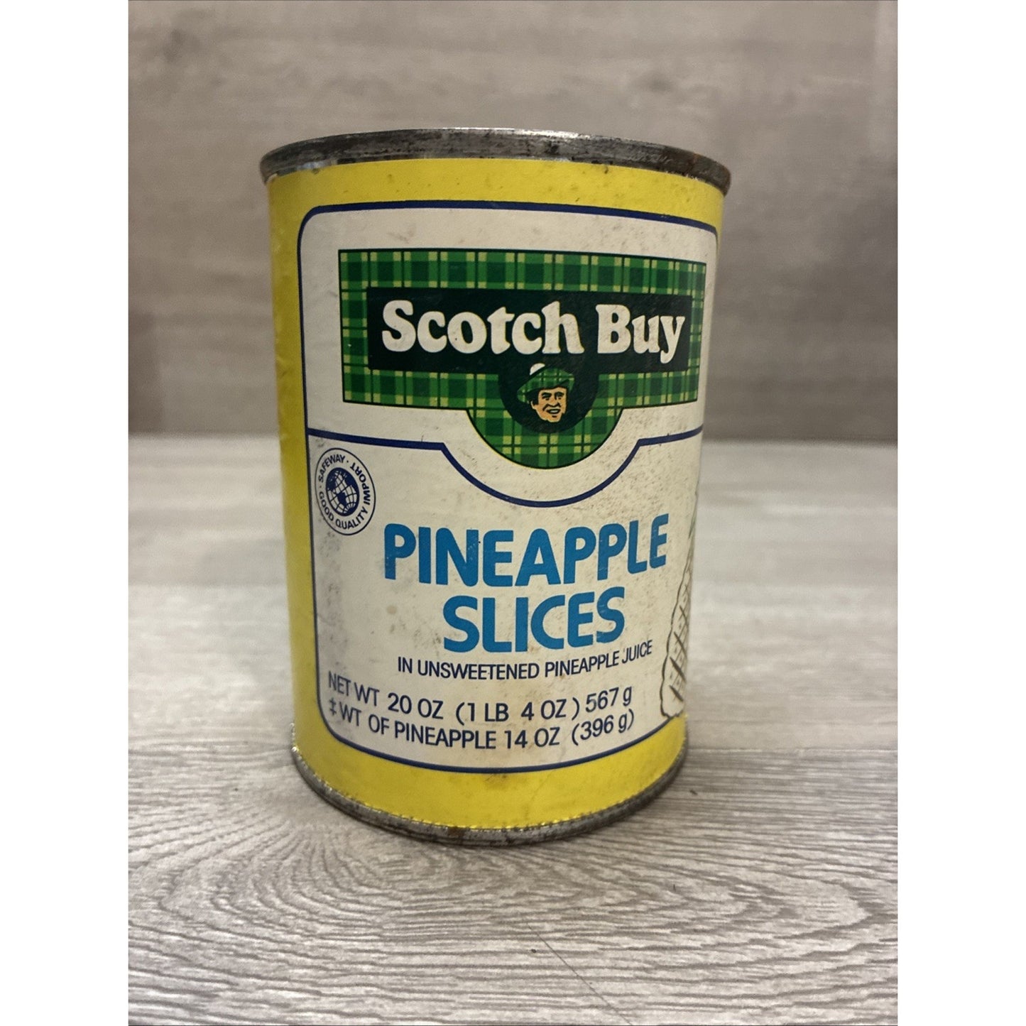 Scotch Buy Pineapple Slices Can Grocery Advertising Can Movie Decor!
