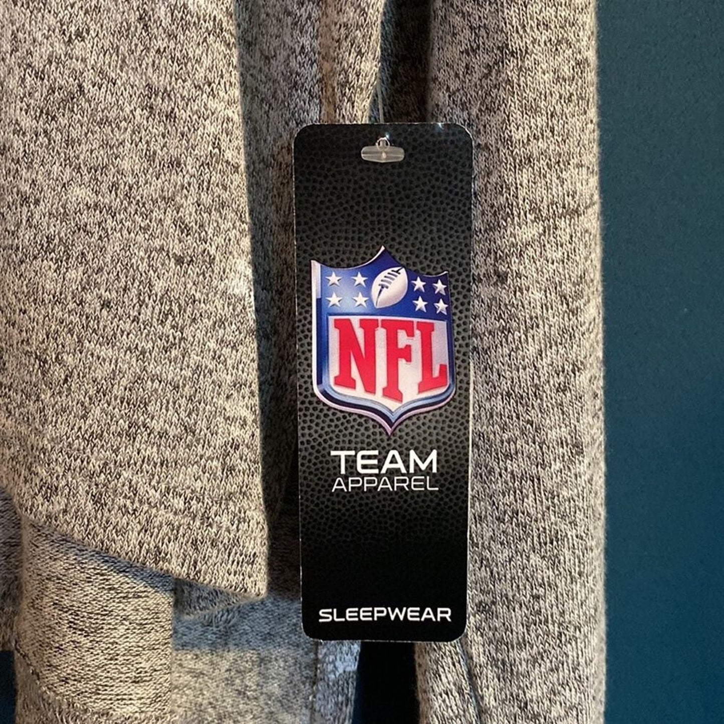 Officially Licensed NFL Seattle Seahawks Gray Stardom Hooded Sleep Shirt