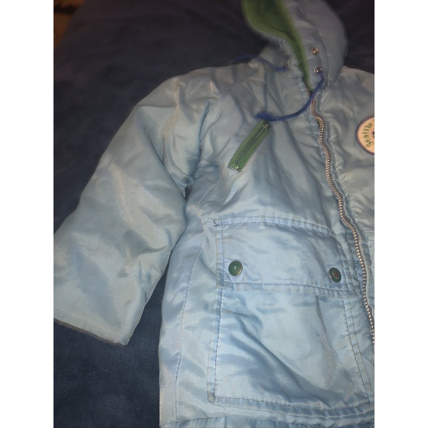 Seahawks Size 8 NFL Girls Childrens Jacket Blue (VMA Floor)