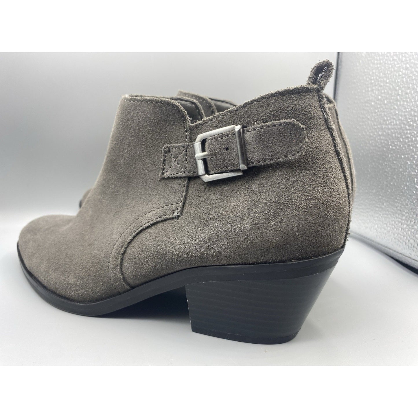 Sonoma Booties Kohls Zips Heel 9M Gray W/ Buckle