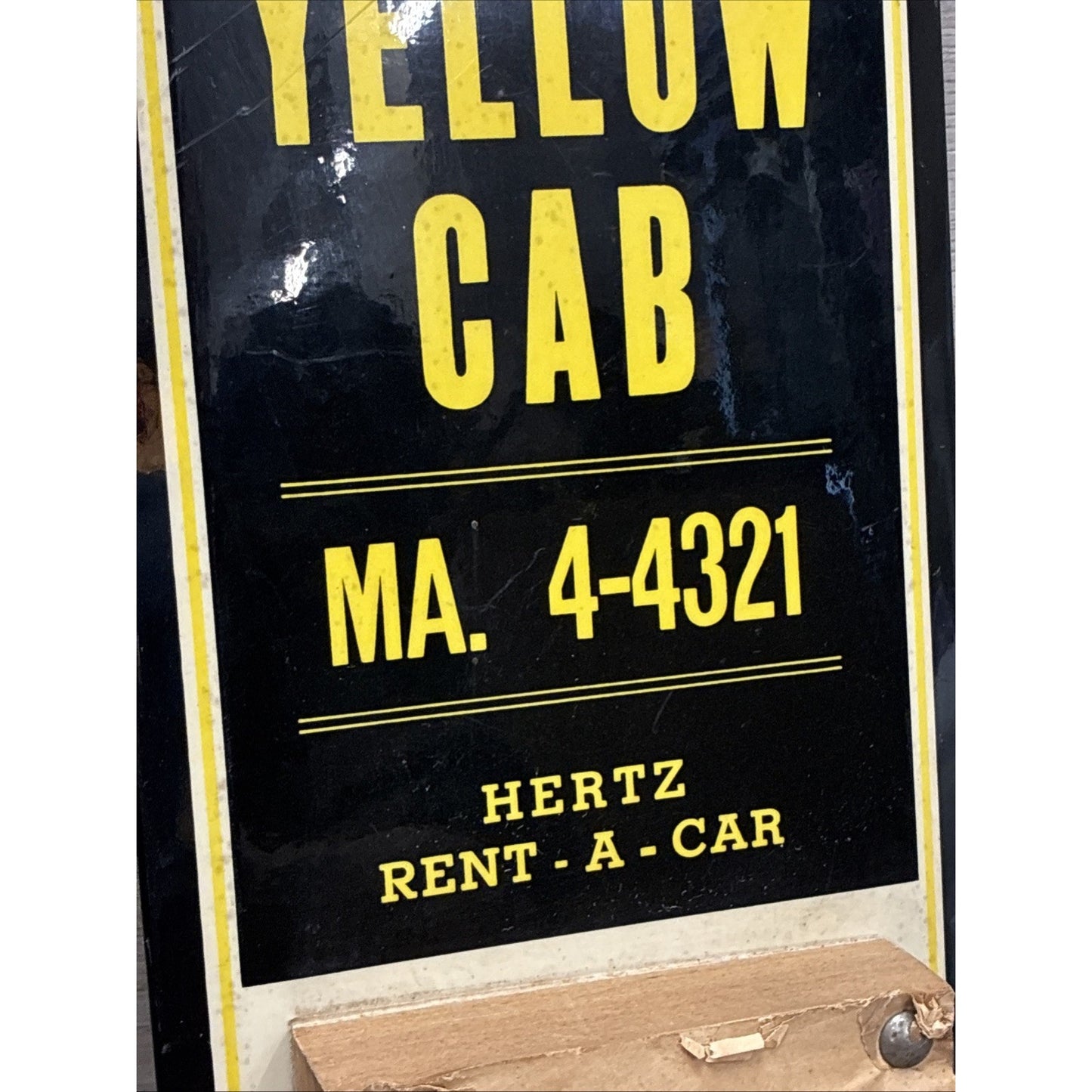 Rare 1964 Yellow Cab Hertz Rent A Car Advertising Sign Calendar Massachusetts