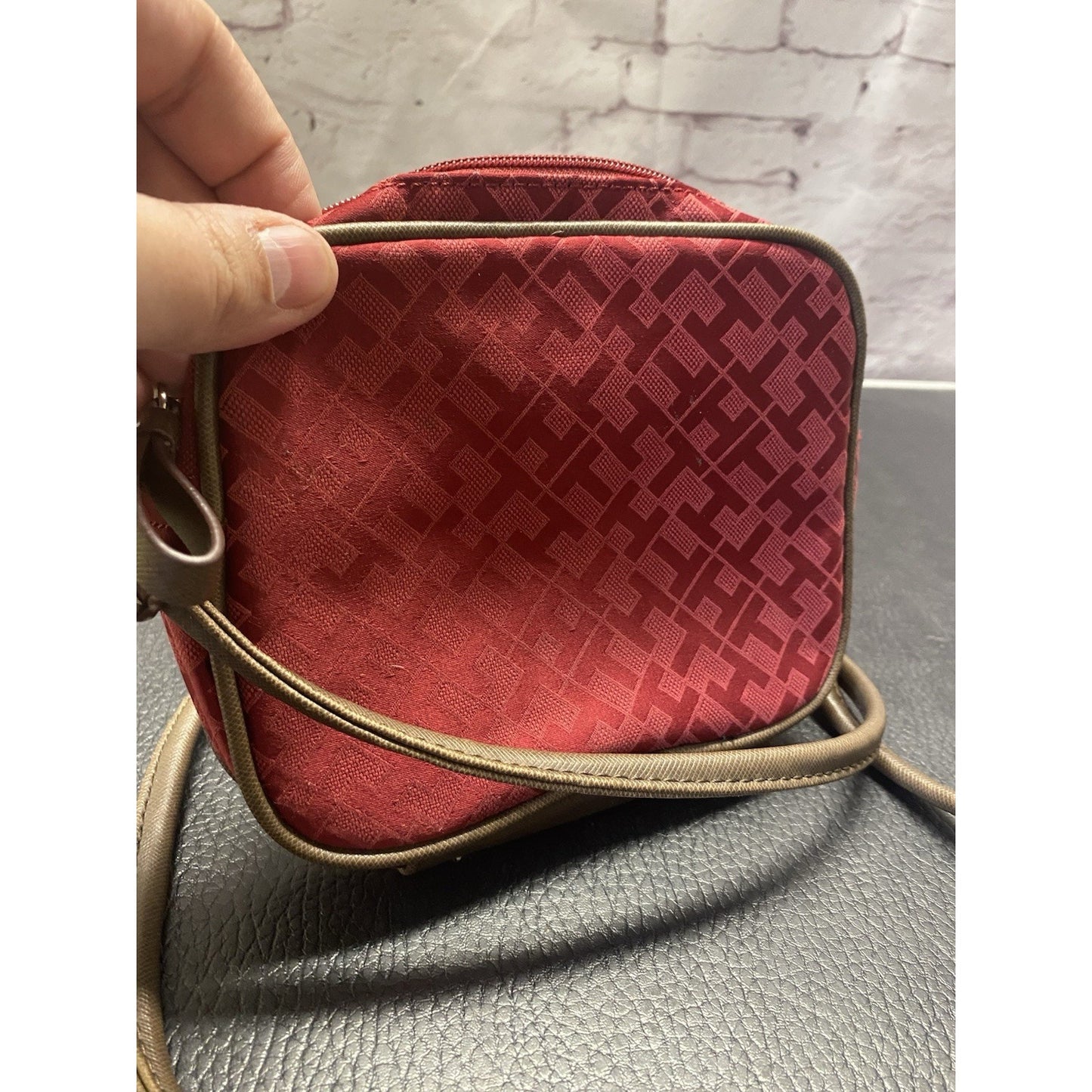Tommy Hilfiger Handbag - Burgundy Red Crossbody Purse