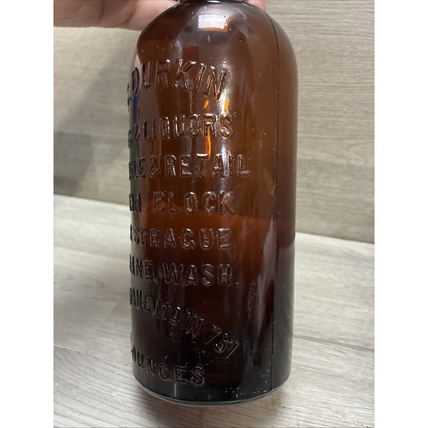 Jas Durkin Spokane Washington Whiskey 1890's Western Whiskey Bottle