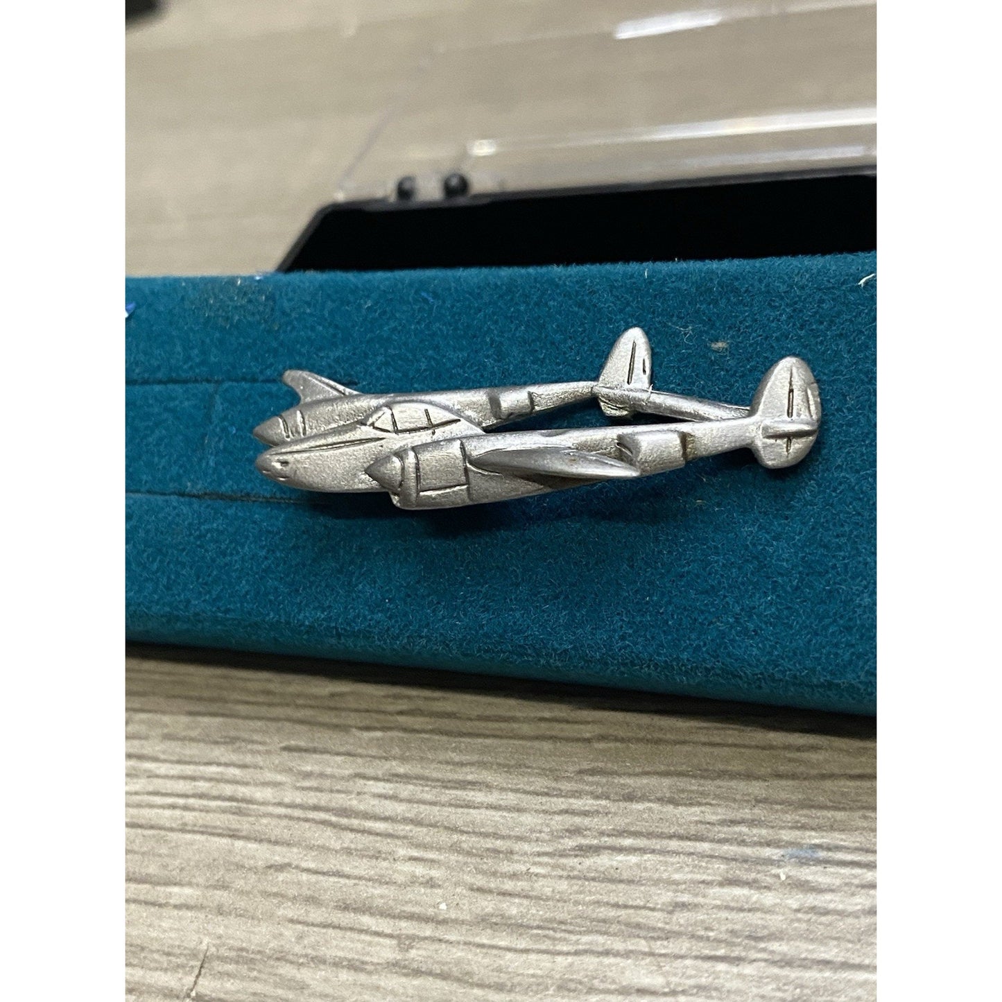 Pewter Lockheed P-38 Lightning Aircraft Lapel Pin