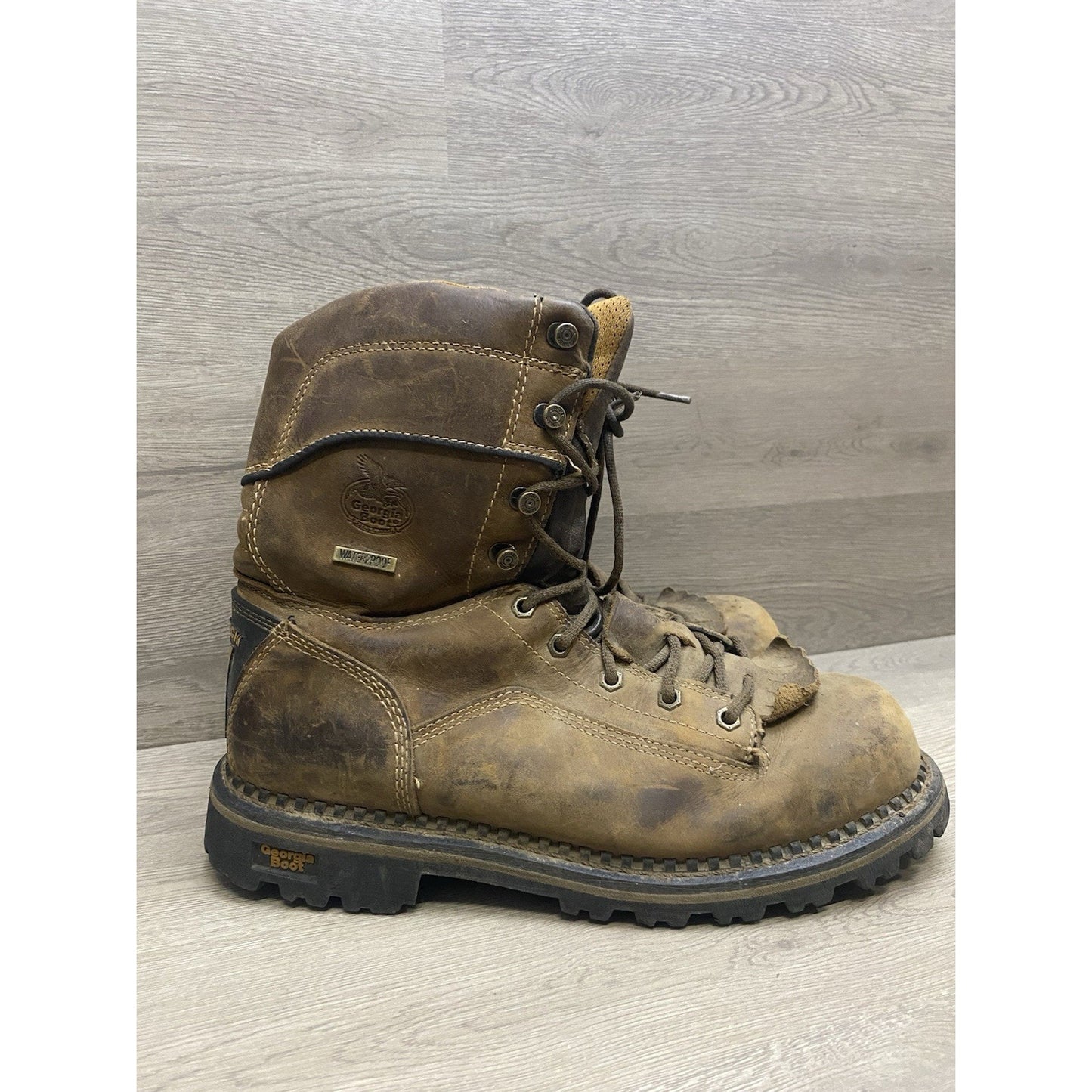 Georgia Boot Logger GB00472 Waterproof Low Heel Leather US Size 10.5 Used