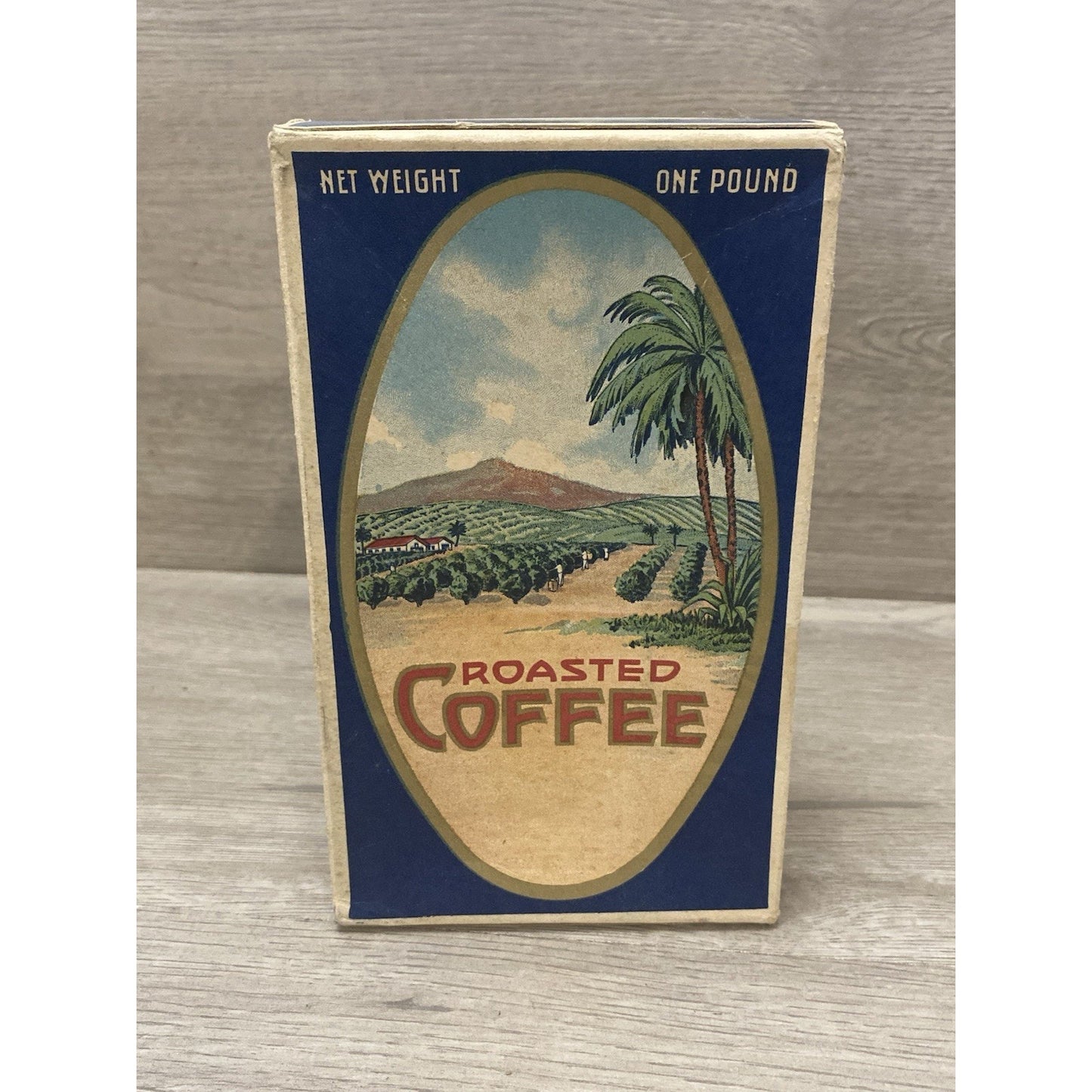 Rare Vintage Gold Band Coffee Can Box 1LB Howson Coffee Co Silver Creek NY