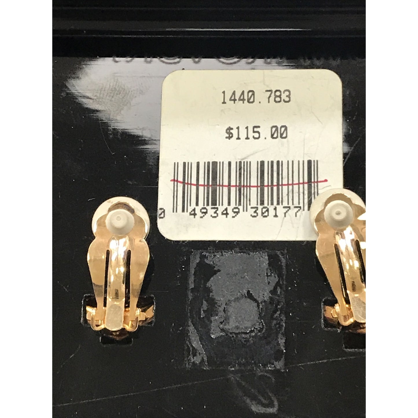 Swarovski Large Rhinestone Heart Shape Clip On Gold Earrings: Swan Mark -vmabug
