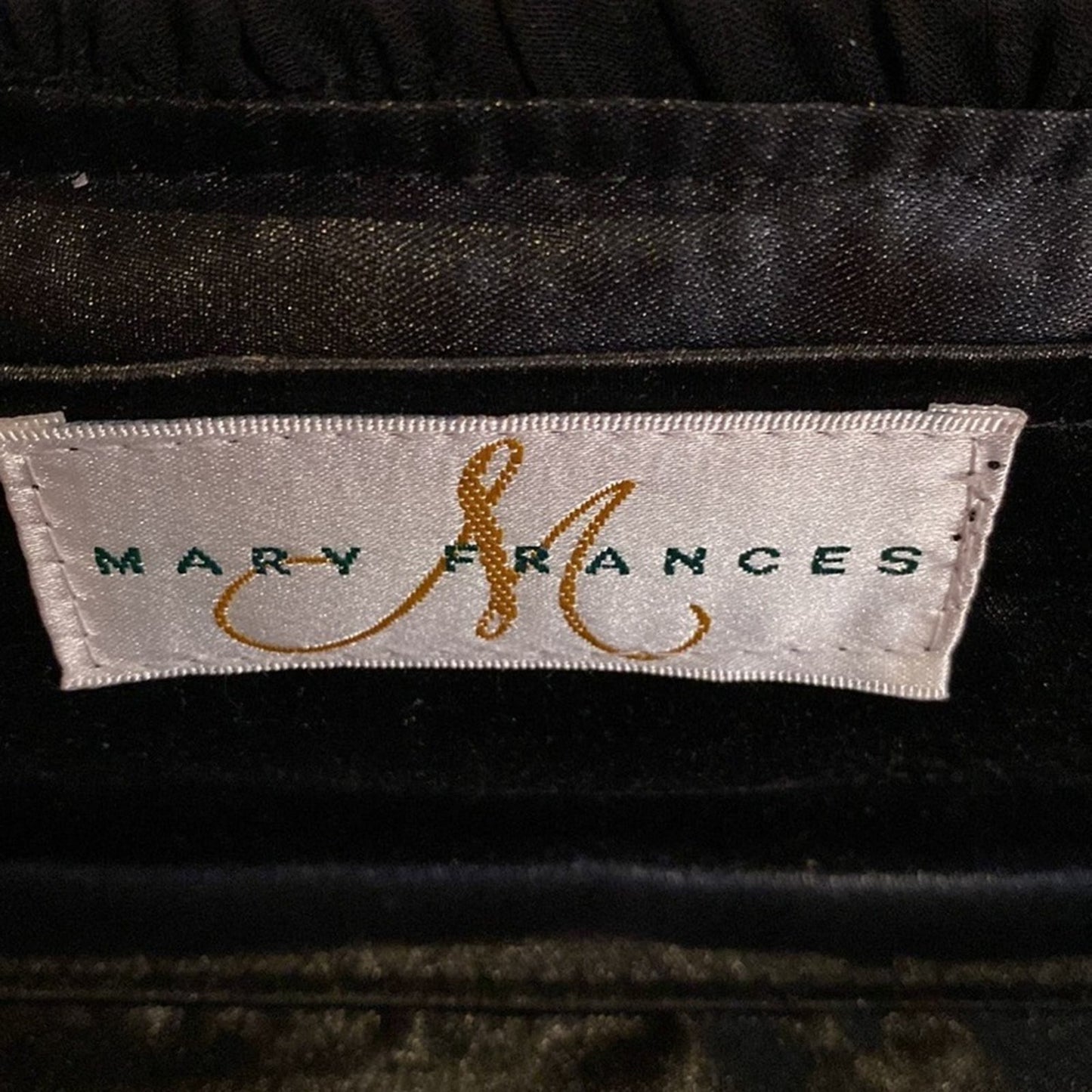 Mary Frances Multicolored Beaded Hard Case Purse with Jet Beaded Shoulder Strap