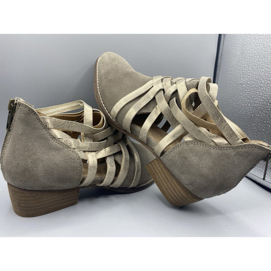Seychelles So Blue Bootie (Taupe Suede/Platinum) Women's Boots, SZ 7