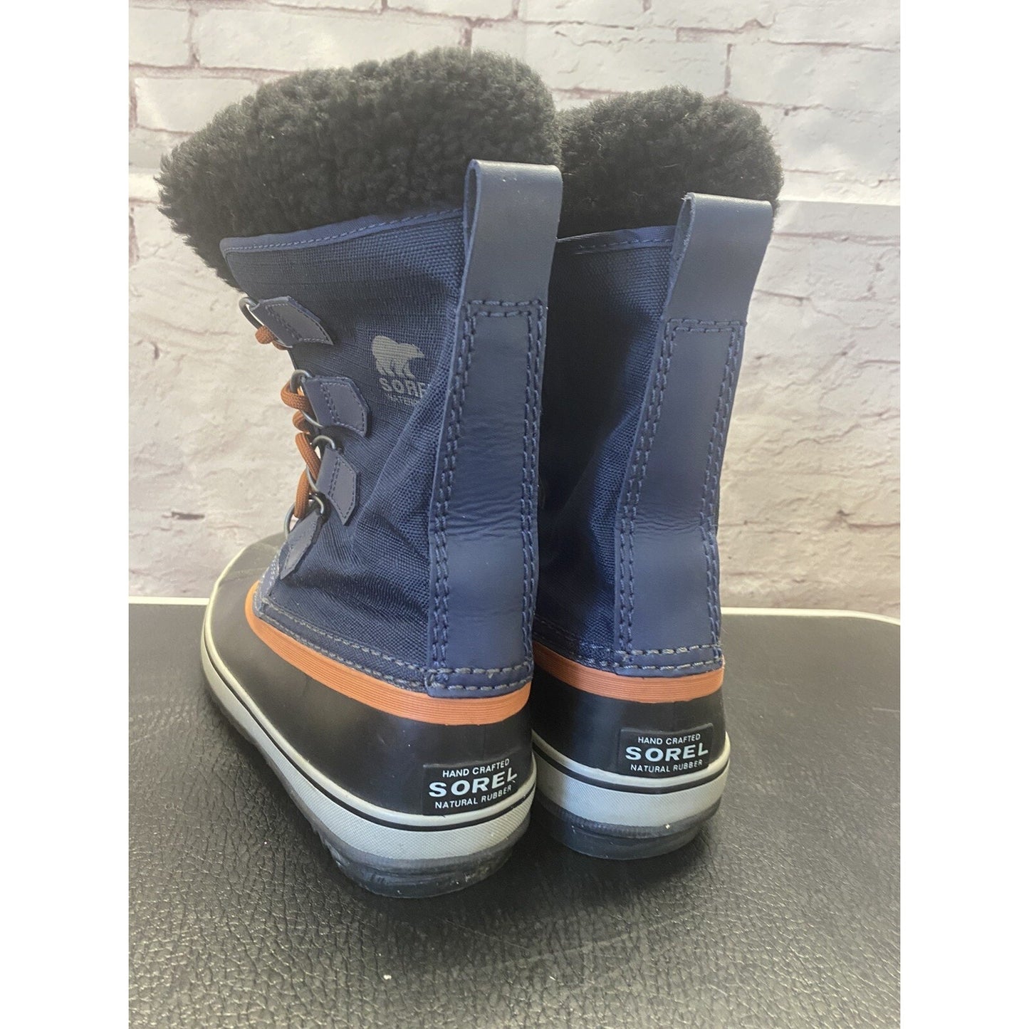 Sorel Winter Boots Nylon Upper Rubber Base Insulated SZ 7 US Great Cond.