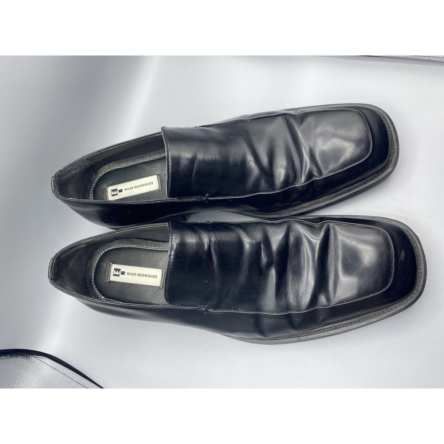 WILKE RODRIGUEZ Black Solid Leather Lace Up Men Oxford Dress Shoes SZ 11