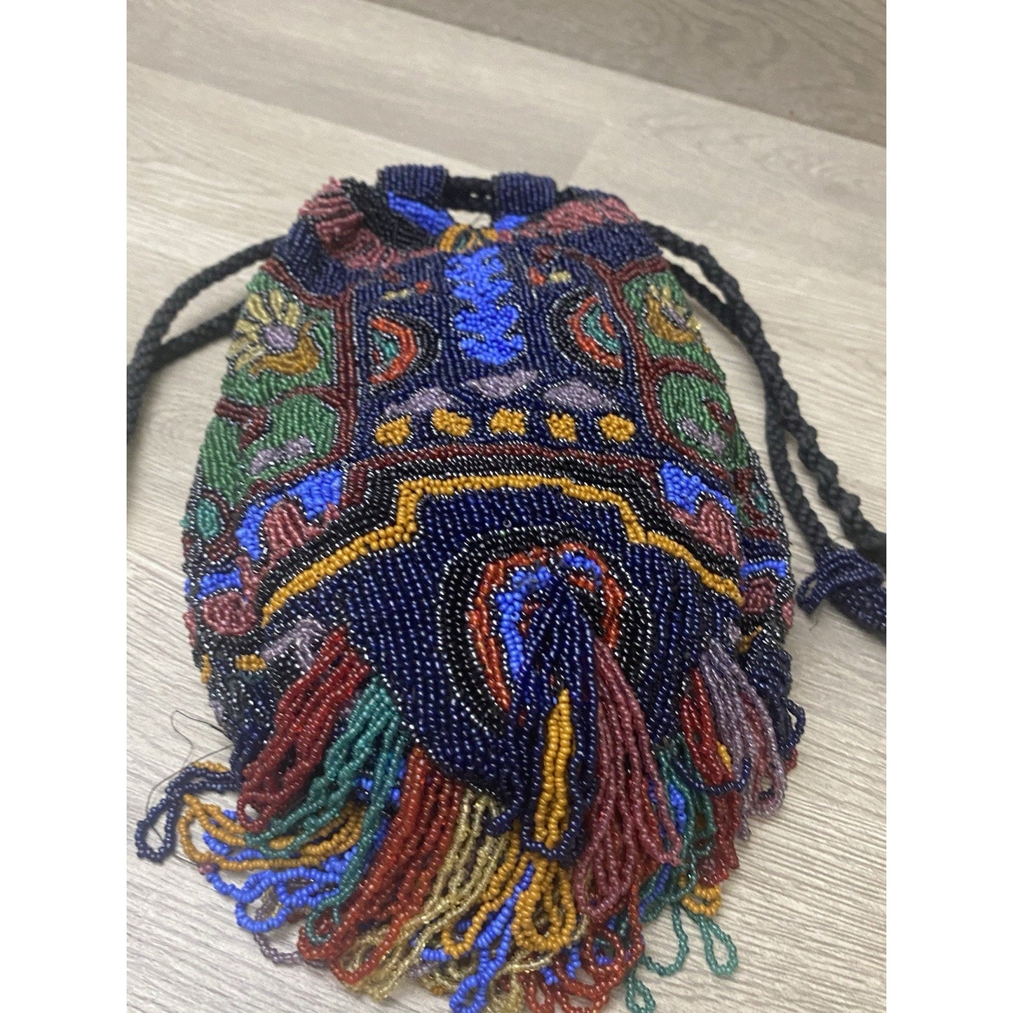 Flapper Style Micro Beaded Ornate Purse