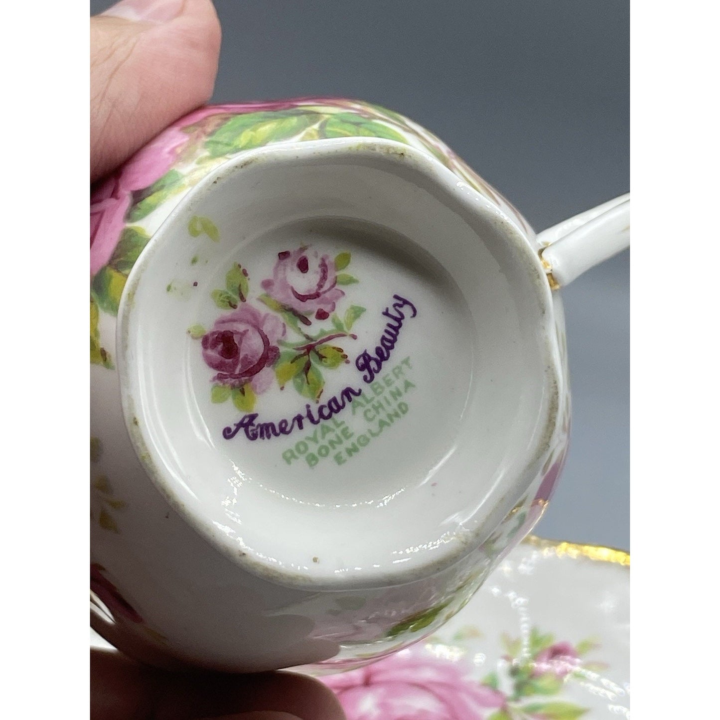 Royal Albert American Beauty Teacup and Saucer Pair