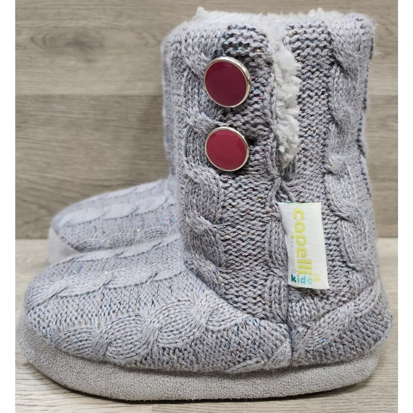 Capelli Dark Grey Faux Fur Boots