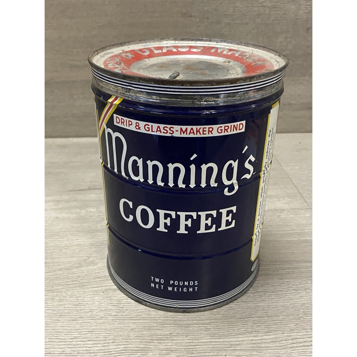 Manning's Coffee Can 2 lb Keywind San Francisco, California Pacific Coast Cities