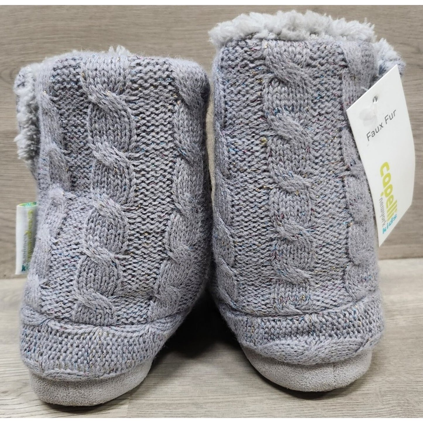 Capelli Dark Grey Faux Fur Boots