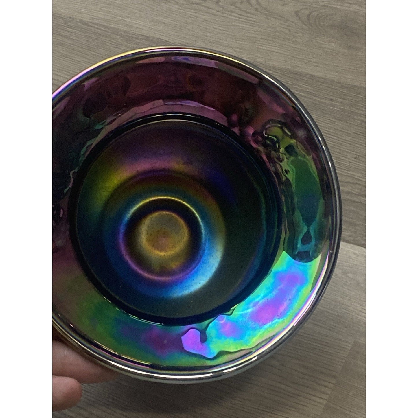 FENTON CARNIVAL GLASS ELECTRIC PURPLE BOWL VASE
