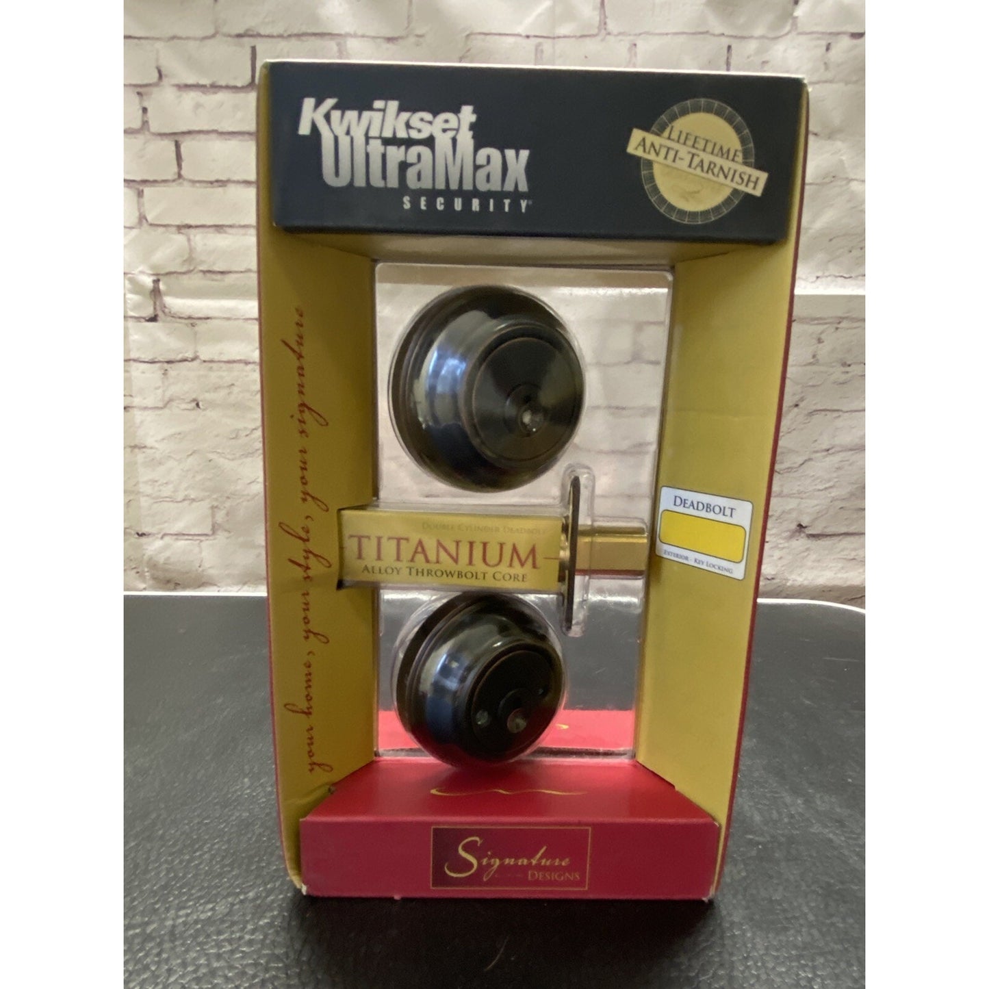 Kwikset Ultramax Signatures Titanium Alloy Deadbolt Lock Set NIB