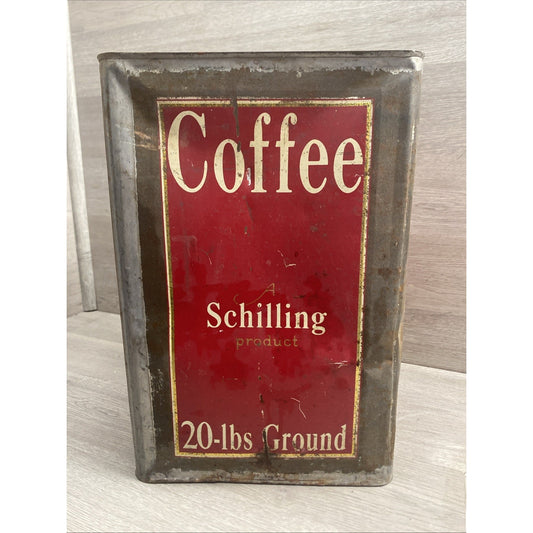 Vintage Schilling Coffee Co. 20-Lbs Can, Baltimore, MD • San Francisco Calif
