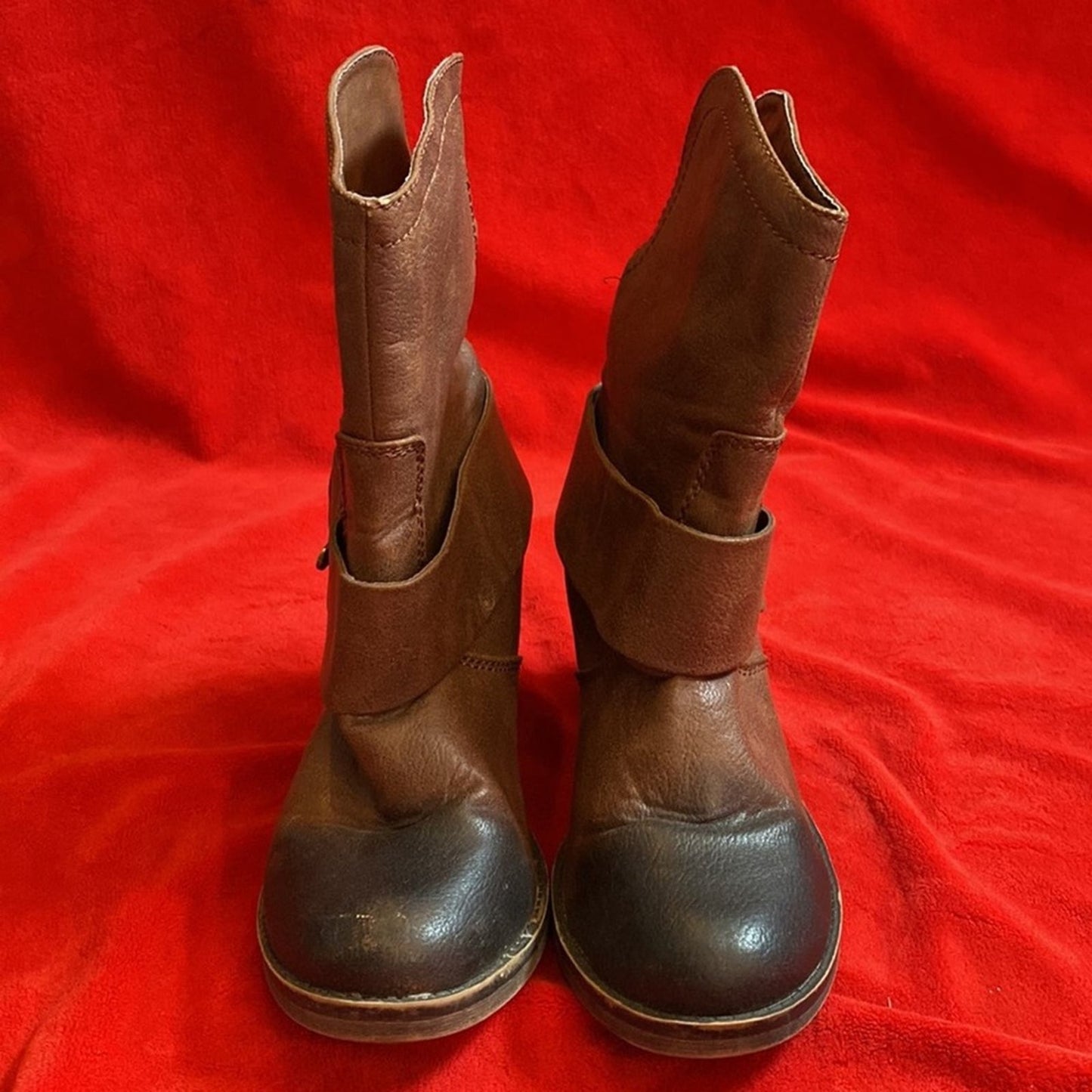 Rampage Ivette Brown Mid-Calf Heeled Boots