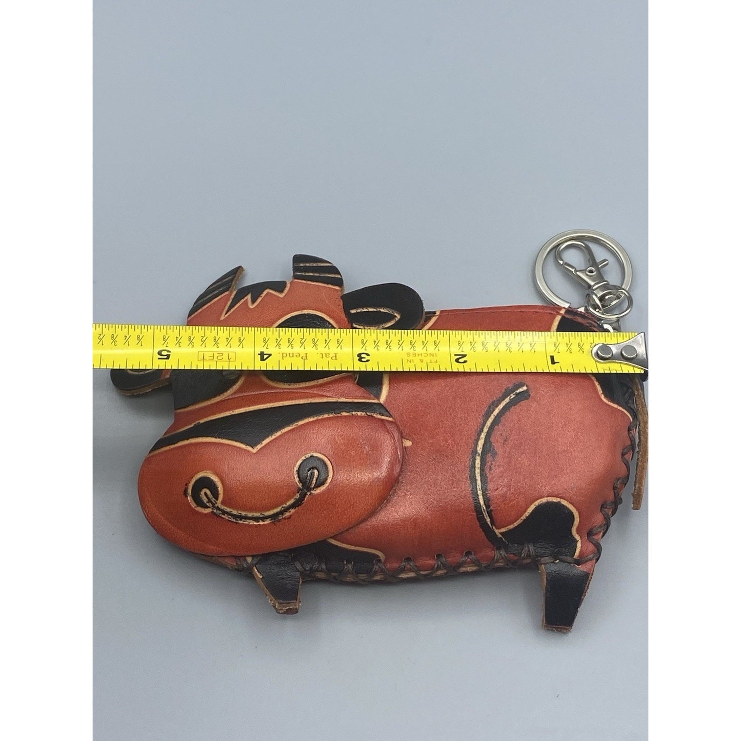 Cow Genuine Leather Handmade Crafted Animal Coin Purse Wristlet Wallet