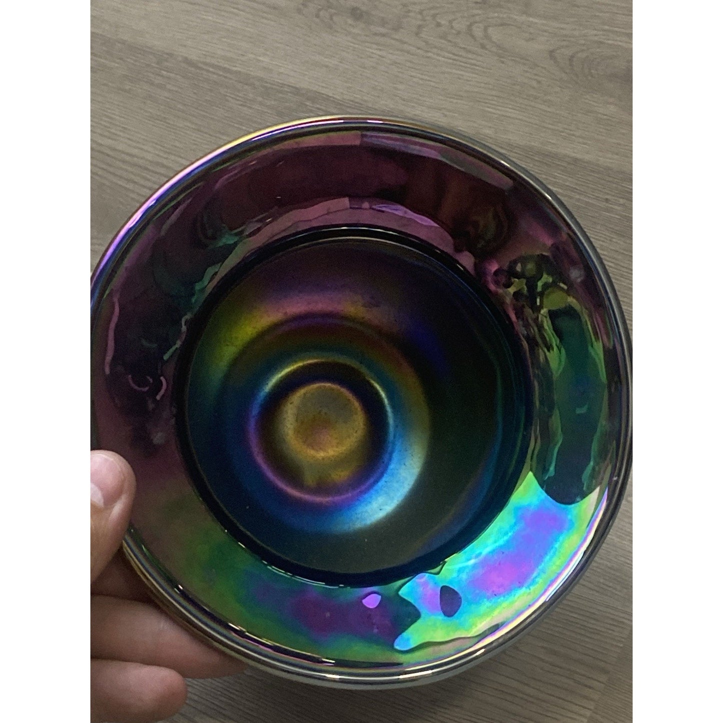 FENTON CARNIVAL GLASS ELECTRIC PURPLE BOWL VASE