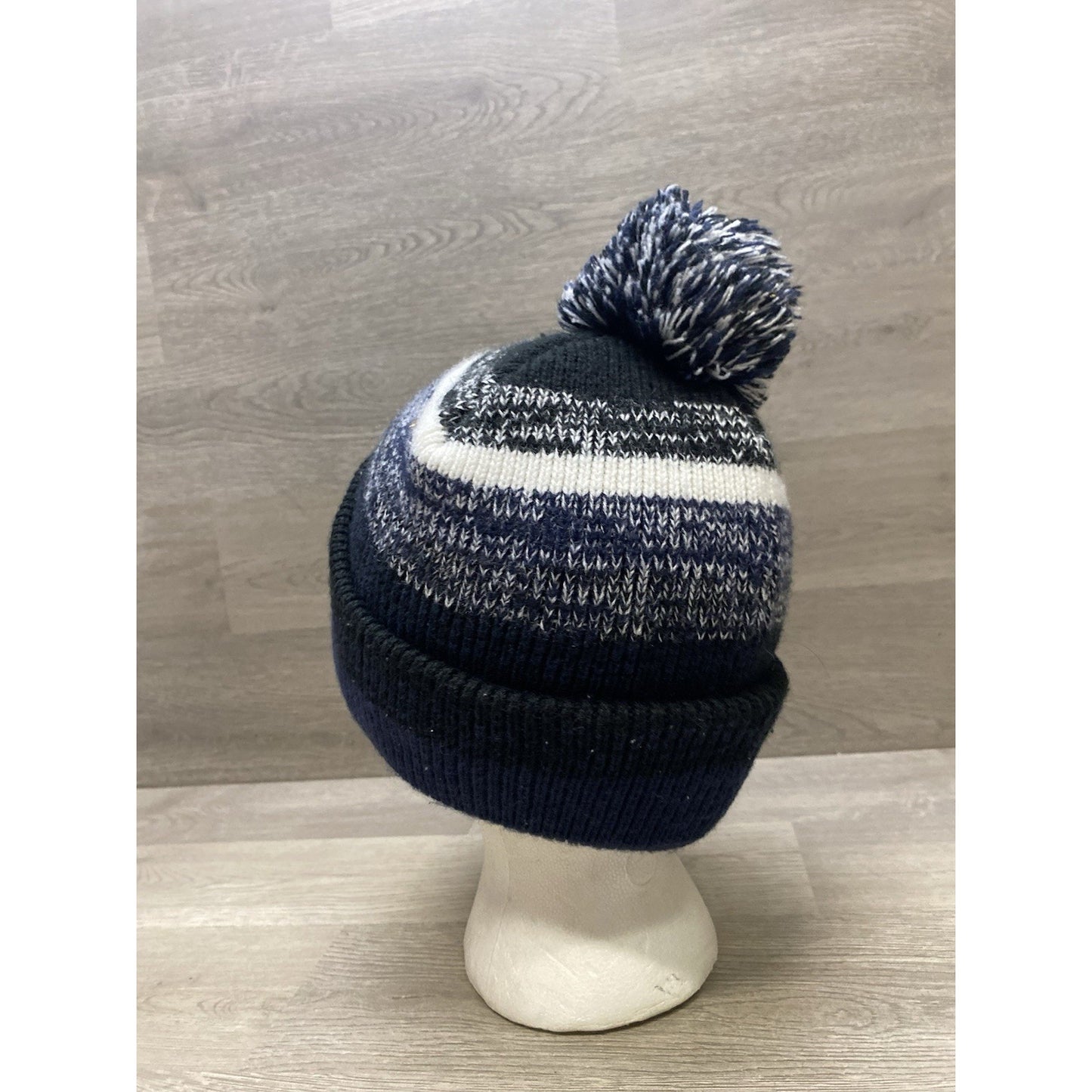 Seattle Seahawks Winter Beanie Blue White Pom Men's Embroidered Logo NFL