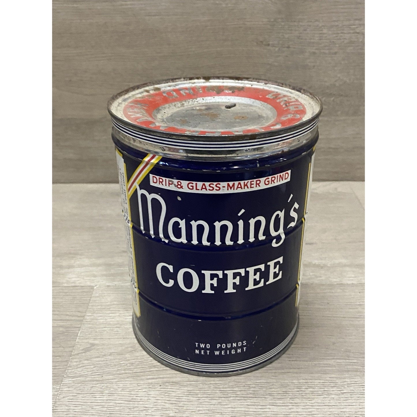 Manning's Coffee Can 2 lb Keywind San Francisco, California Pacific Coast Cities