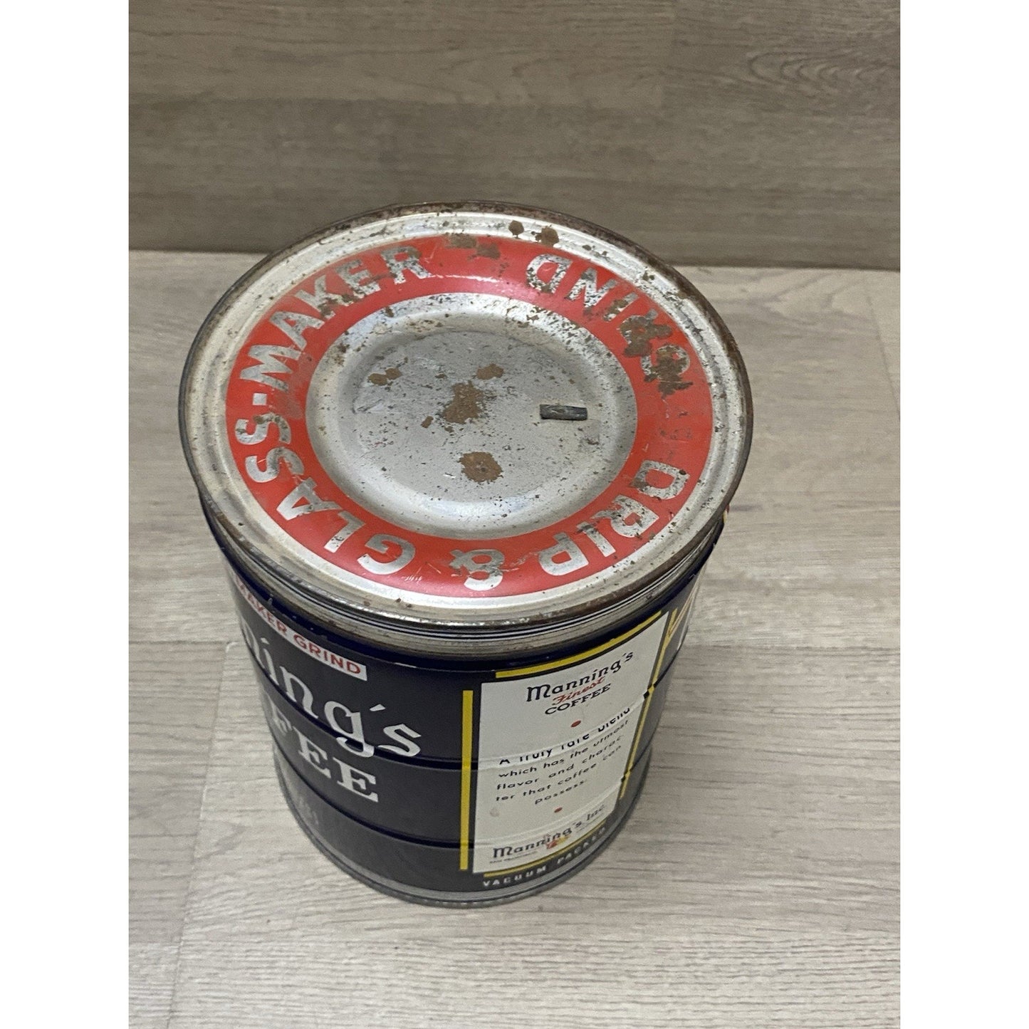Manning's Coffee Can 2 lb Keywind San Francisco, California Pacific Coast Cities