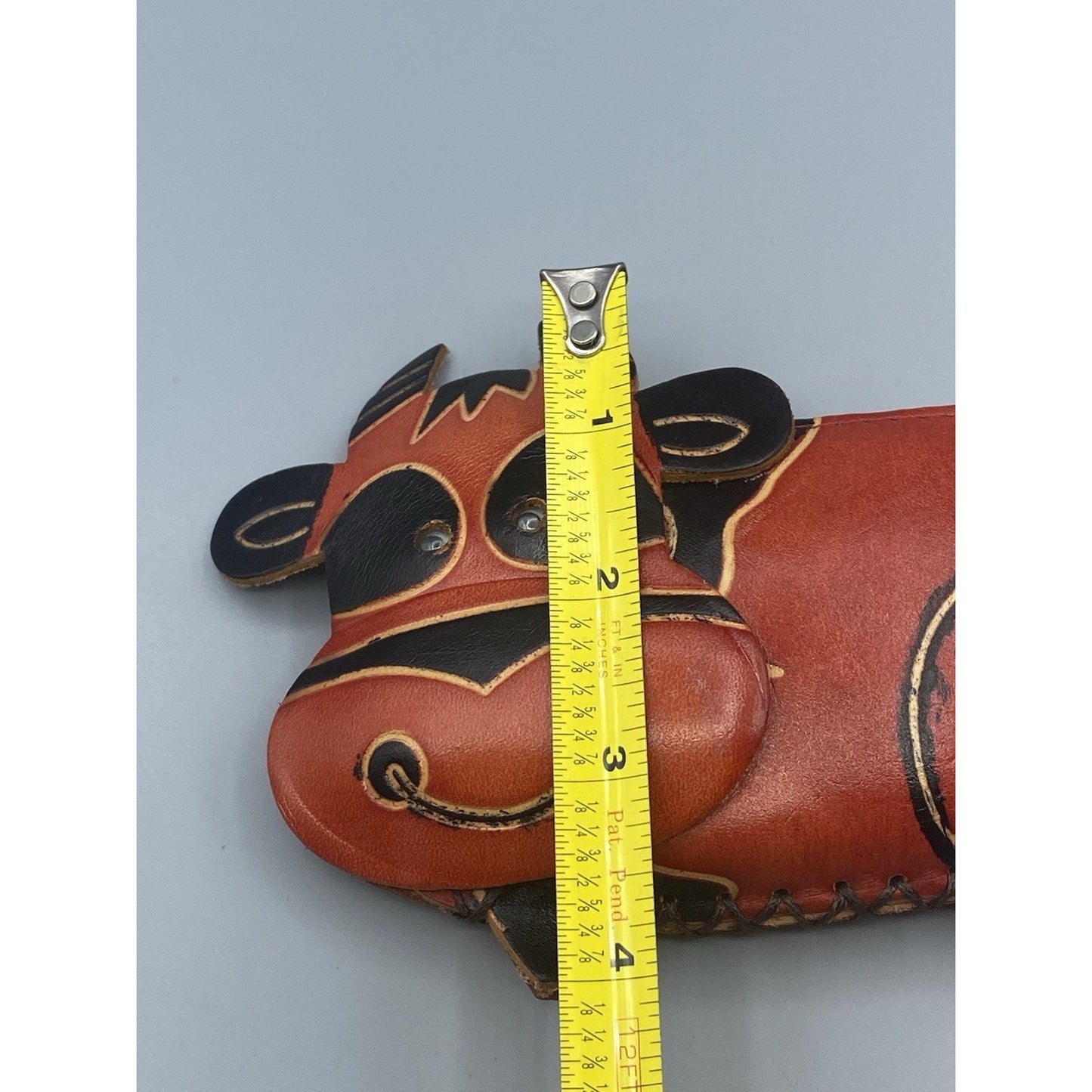 Cow Genuine Leather Handmade Crafted Animal Coin Purse Wristlet Wallet