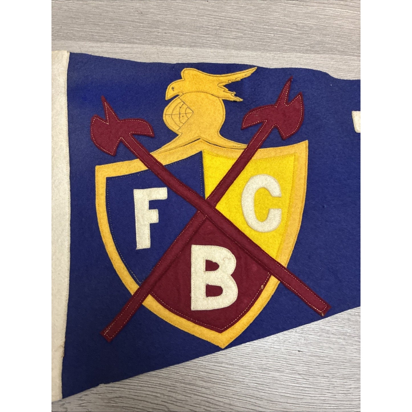 Antique Knights Of Pythias Pennant Tagged 29” Felt