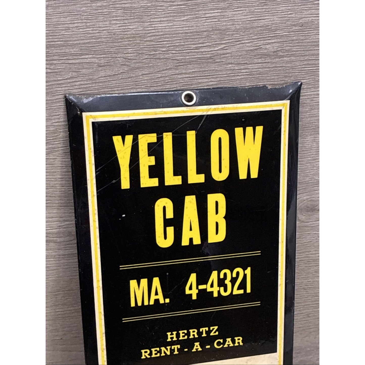 Rare 1964 Yellow Cab Hertz Rent A Car Advertising Sign Calendar Massachusetts