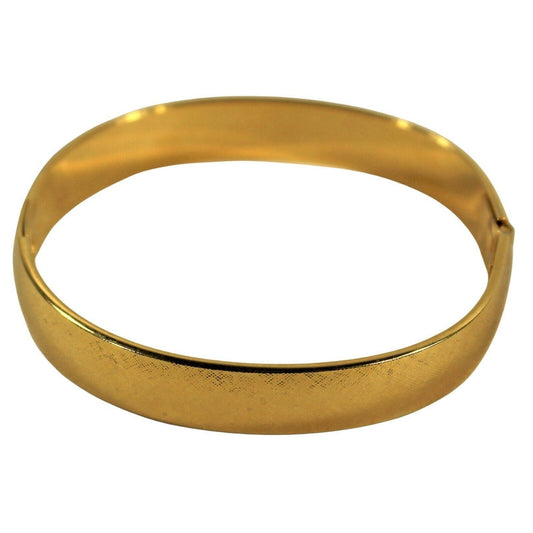 Gold Tone Monet Bracelet Signed 2.5" Wide Locking Clasp Vintage Costume Jewelry