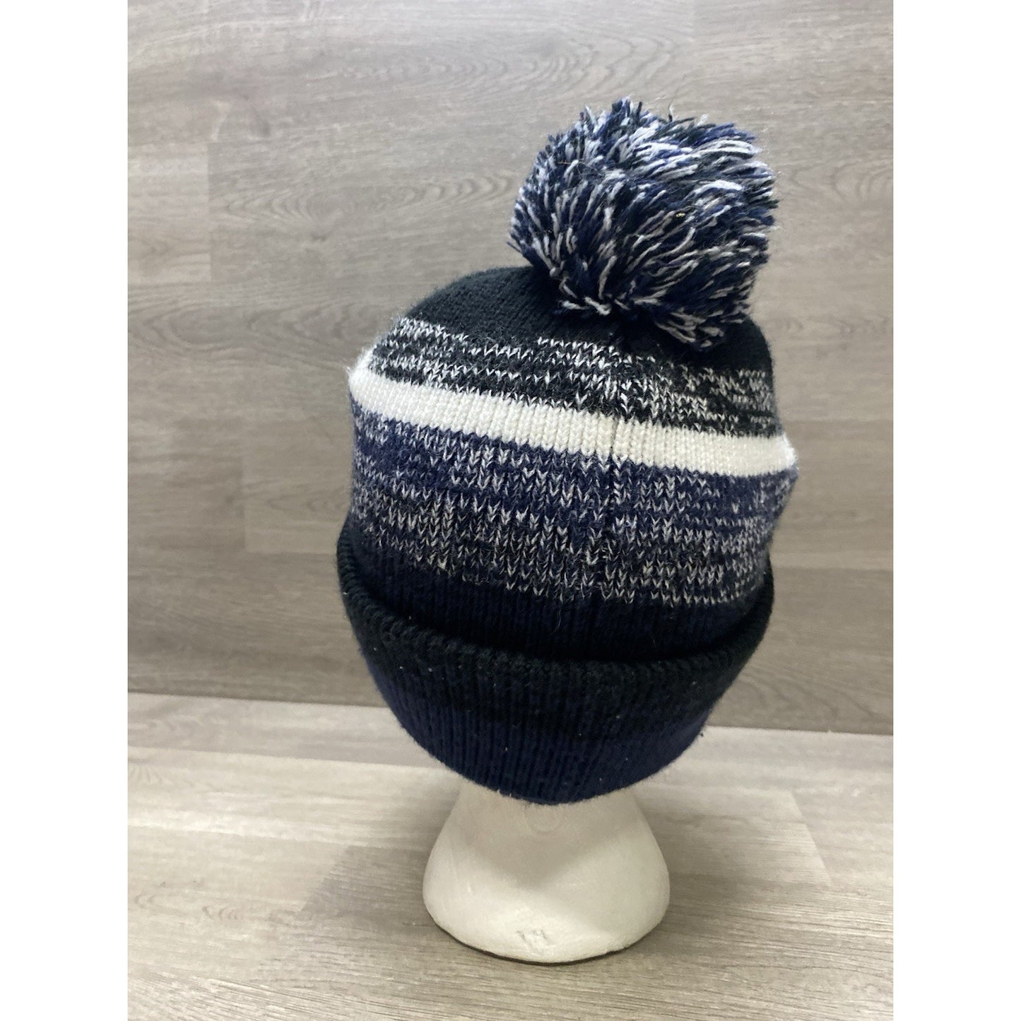 Seattle Seahawks Winter Beanie Blue White Pom Men's Embroidered Logo NFL