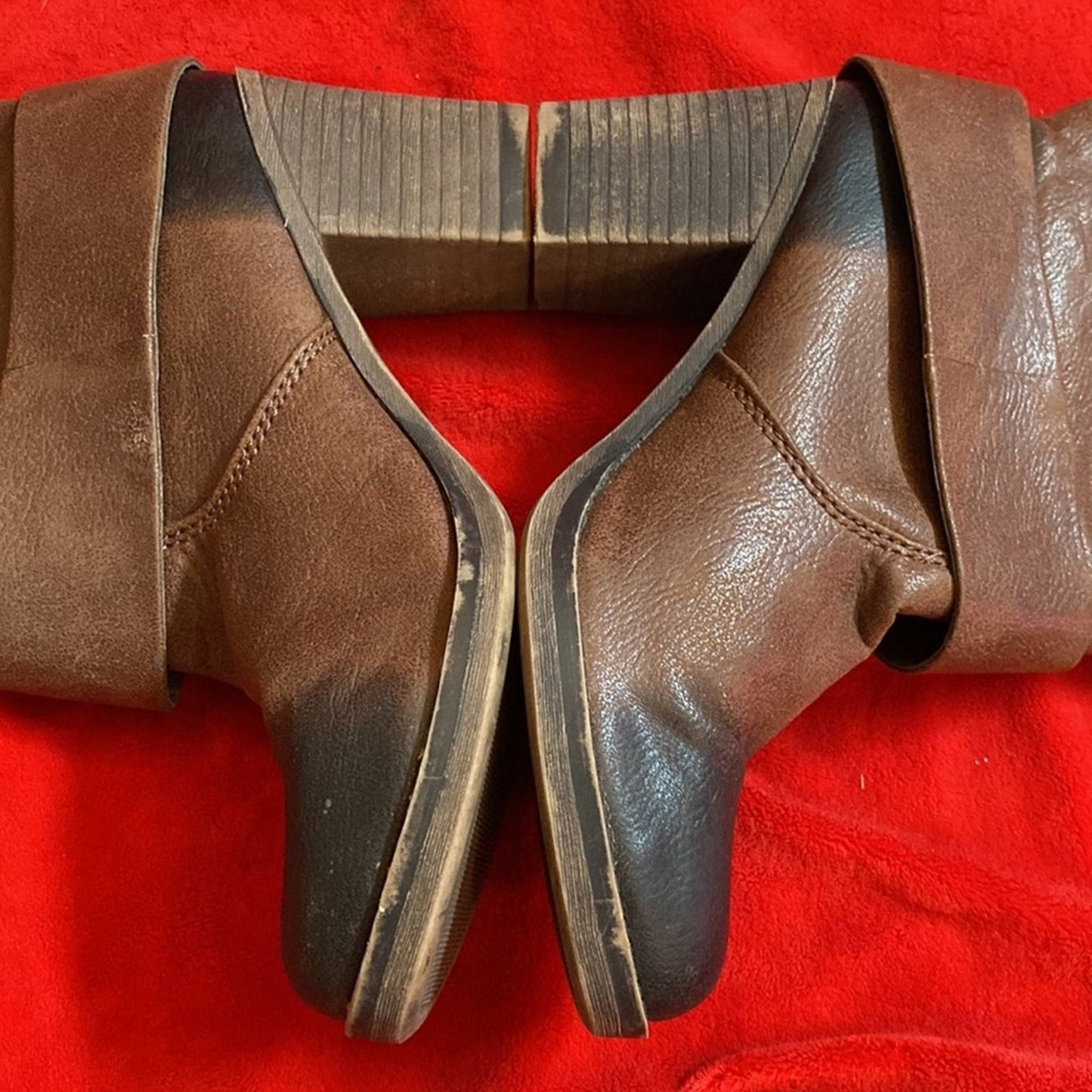 Rampage Ivette Brown Mid-Calf Heeled Boots
