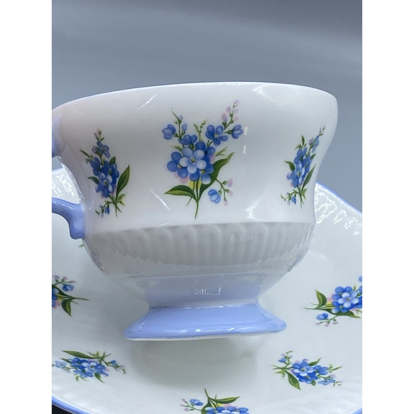 Vintage Rosina (Queen's) Forget-Me-Not Teacup Saucer Set