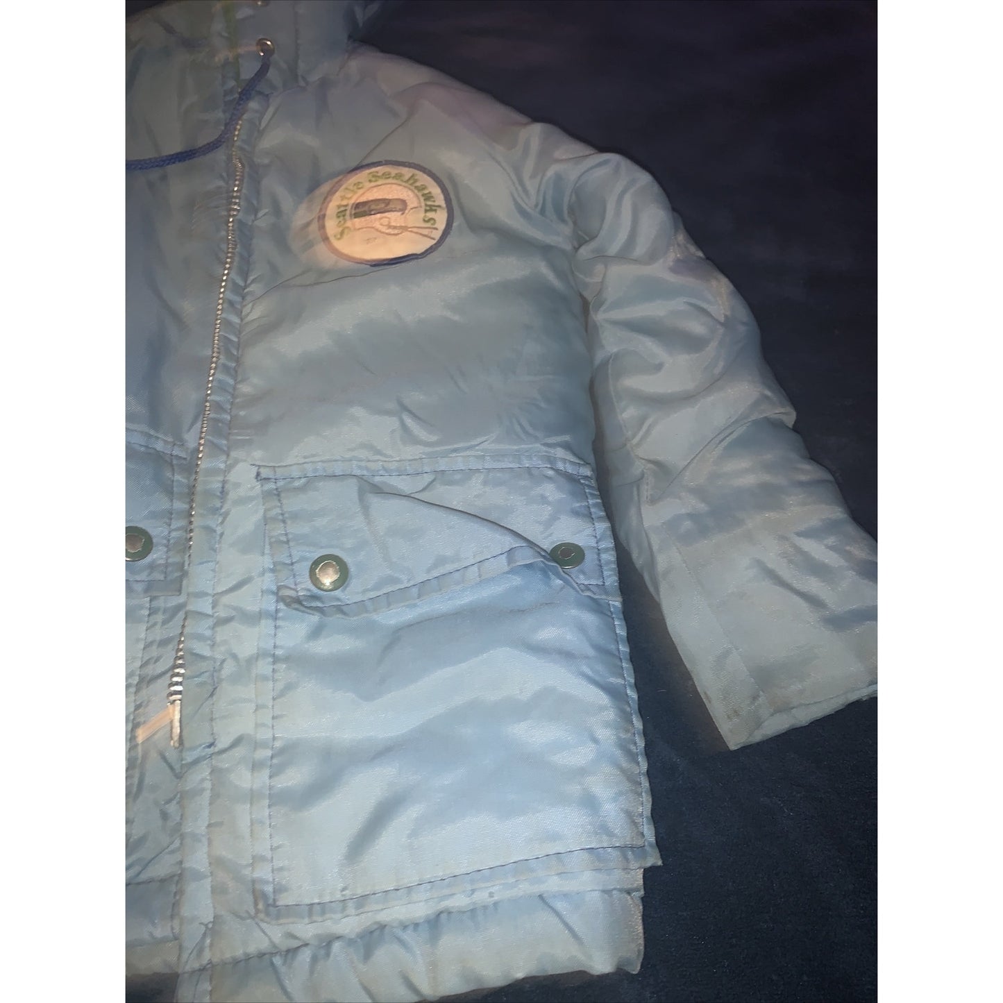 Seahawks Size 8 NFL Girls Childrens Jacket Blue (VMA Floor)