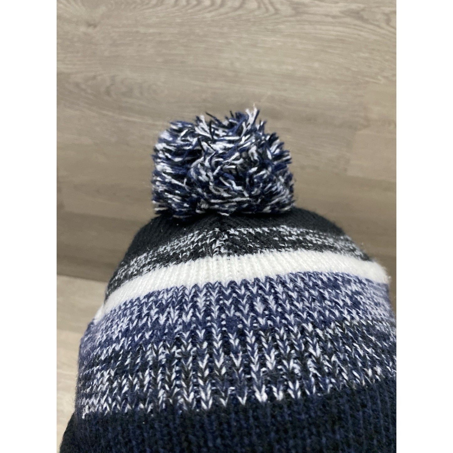 Seattle Seahawks Winter Beanie Blue White Pom Men's Embroidered Logo NFL