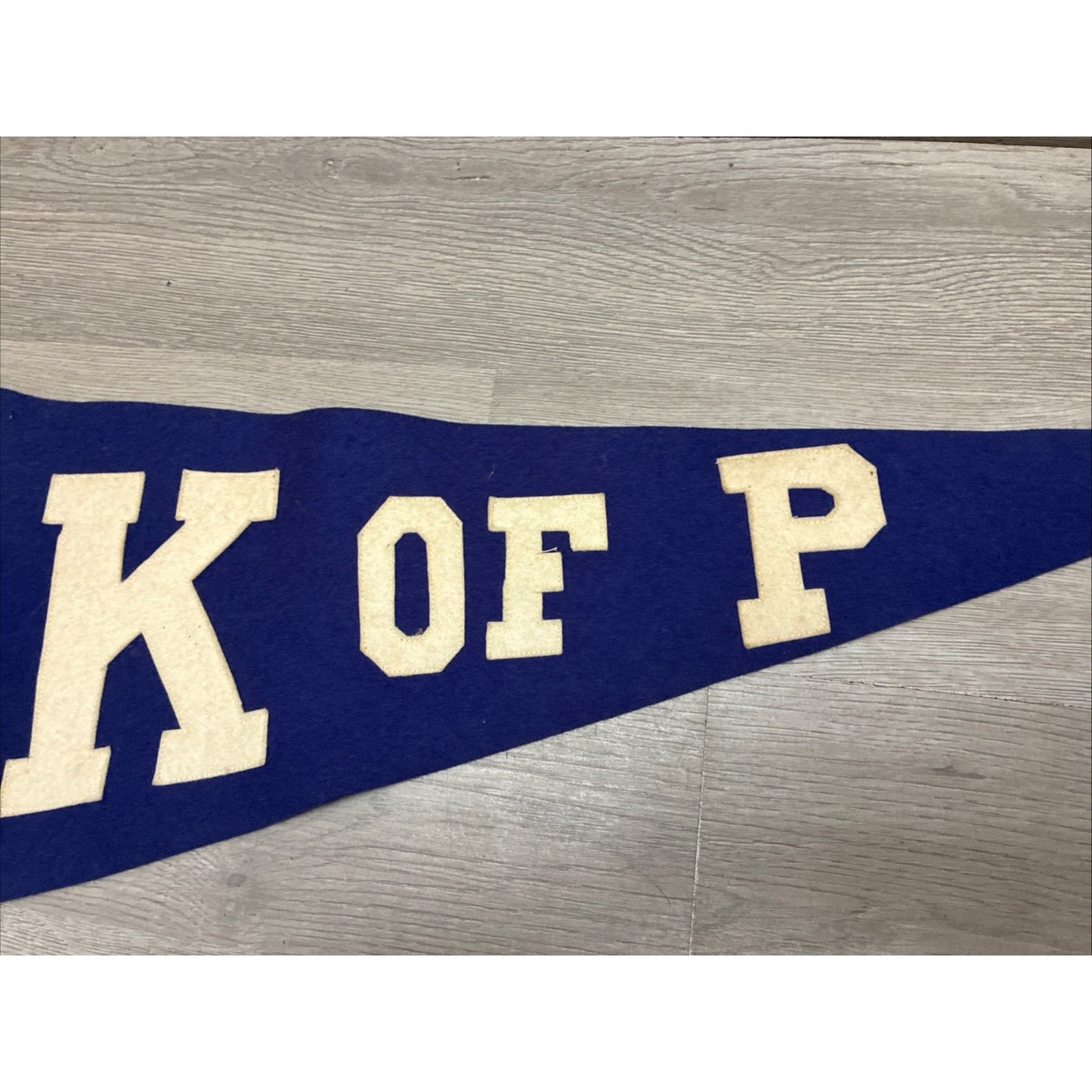 Antique Knights Of Pythias Pennant Tagged 29” Felt
