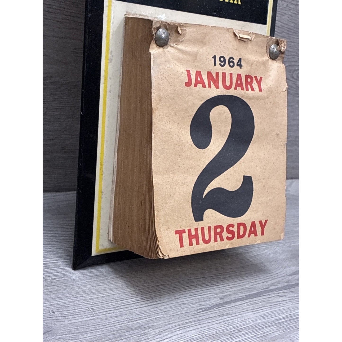 Rare 1964 Yellow Cab Hertz Rent A Car Advertising Sign Calendar Massachusetts