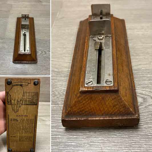 Primitive Retail Store Hand Measuring Glove? Device W/ Instructions On Back