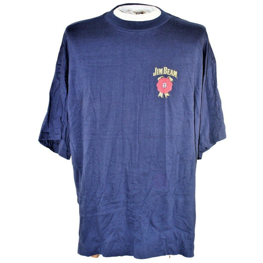 Jim Beam Bourbon Whiskey Single Stitch T Shirt Size XL Vintage 80s 90s Blue
