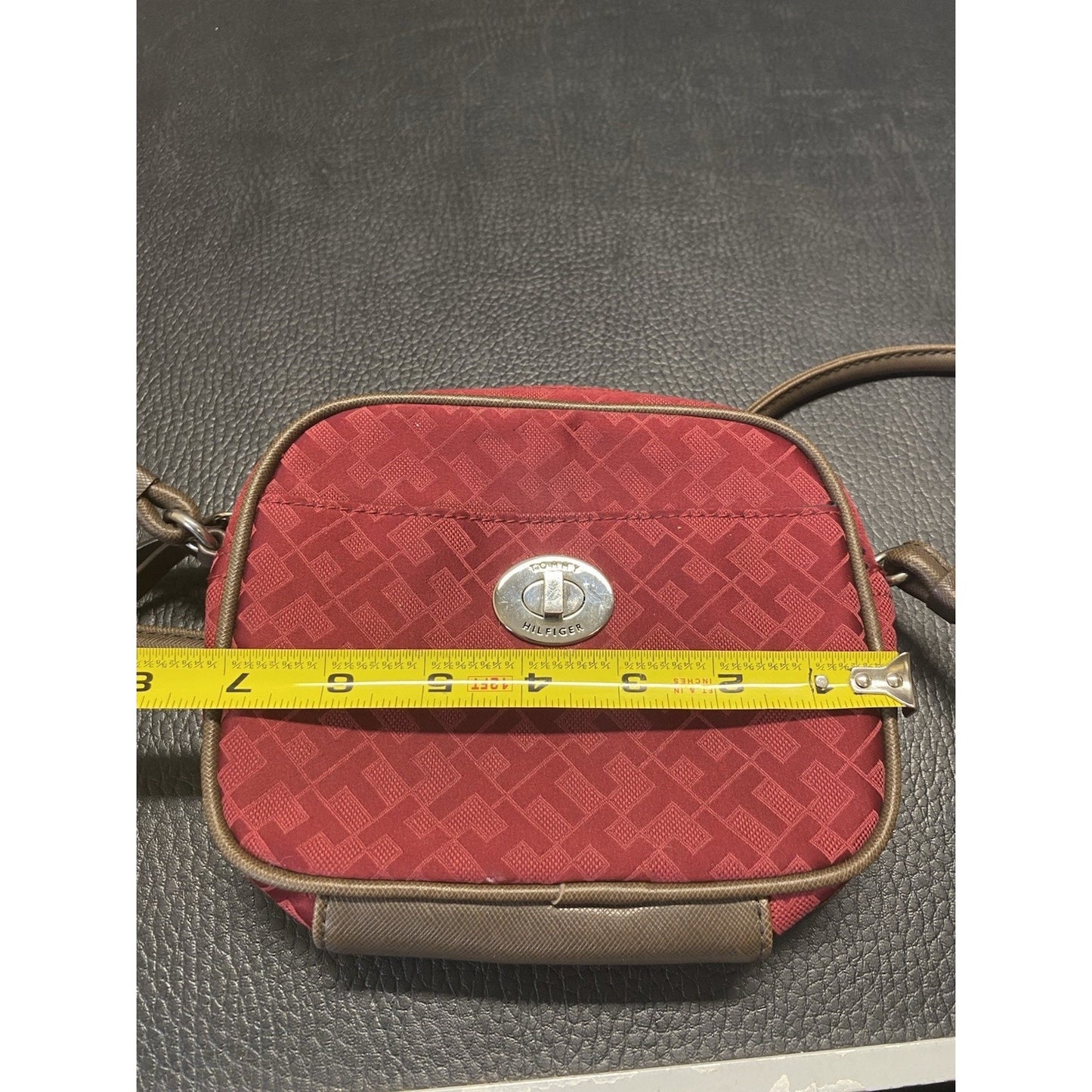 Tommy Hilfiger Handbag - Burgundy Red Crossbody Purse