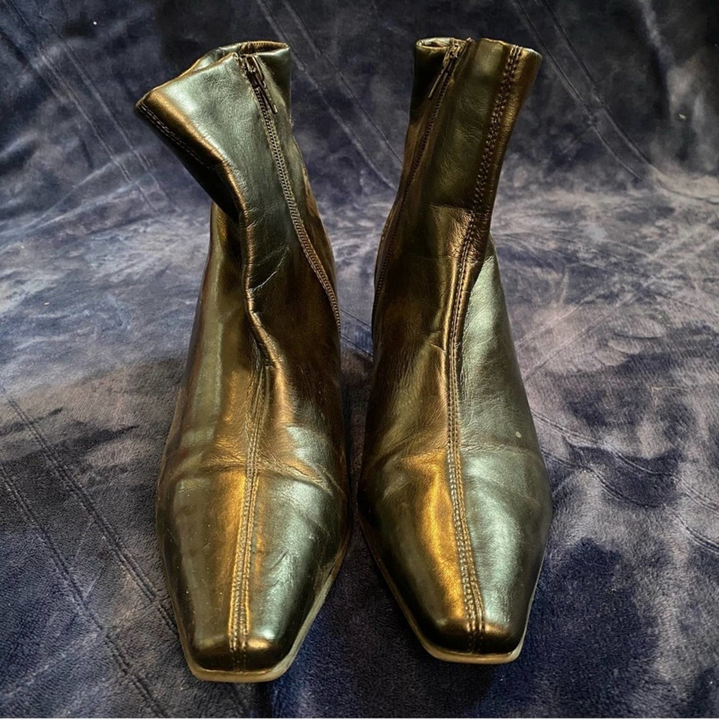 Liz Claiborne Flex Black Lucent Pointed Toe Ankle Boots