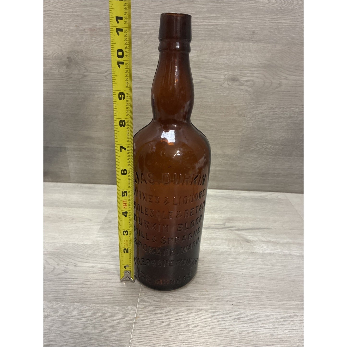 Jas Durkin Spokane Washington Whiskey 1890's Western Whiskey Bottle