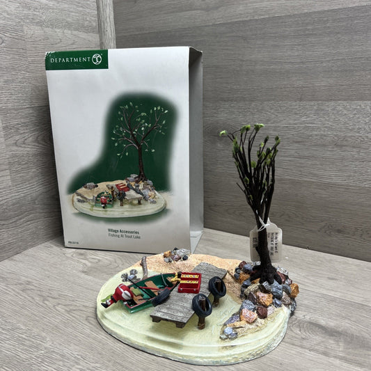 Dept 56 ~ Fishing At Trout Lake - Village Accessories (53110) New In Box