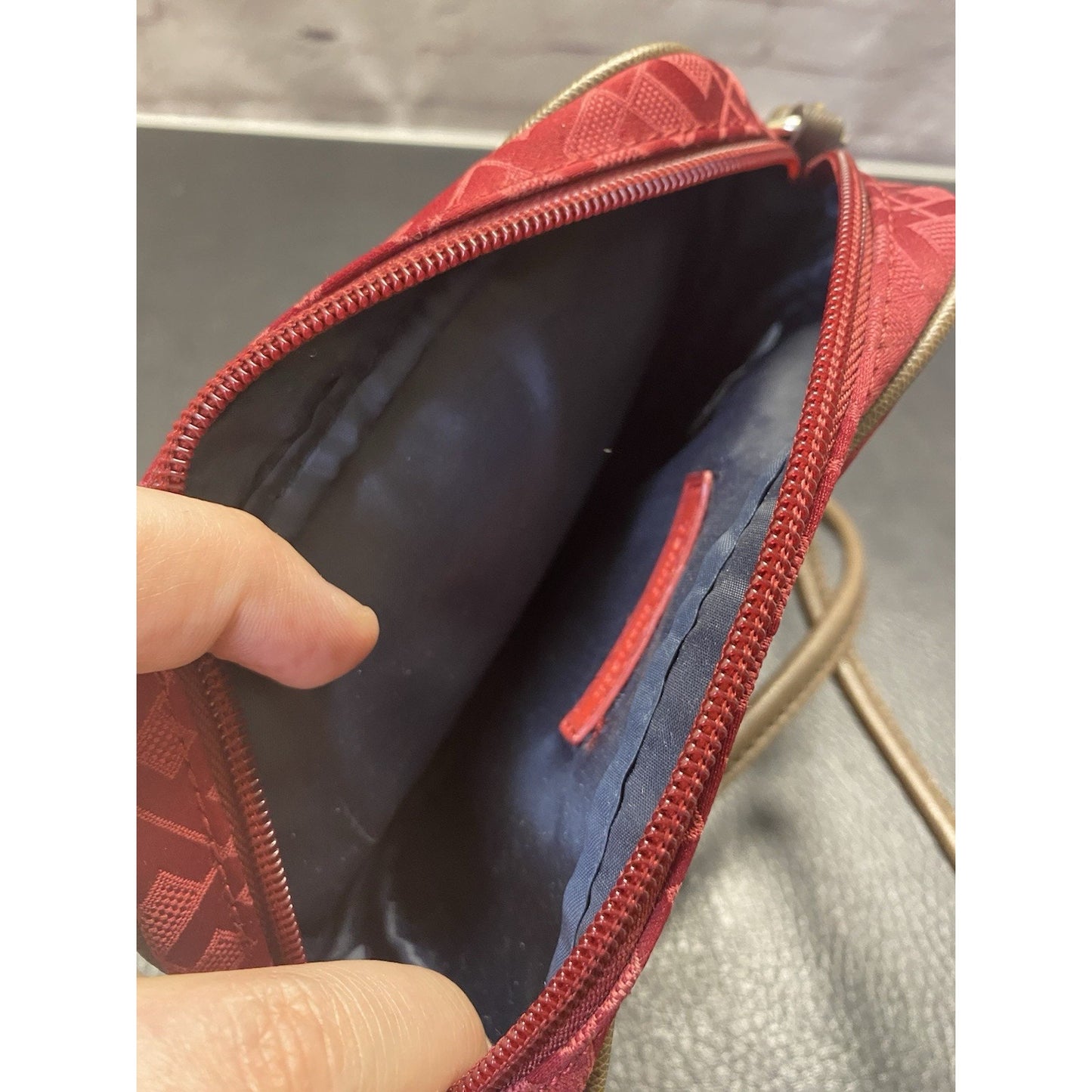 Tommy Hilfiger Handbag - Burgundy Red Crossbody Purse