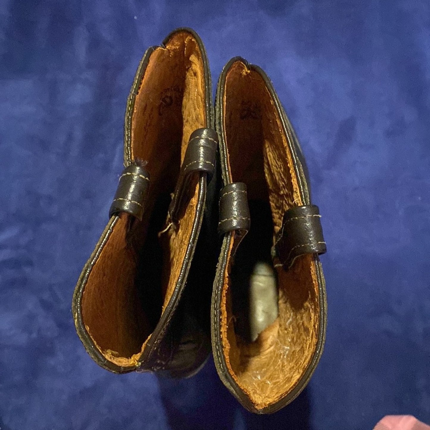 Vintage Vulcan Dark Brown Leather Cowboy Boots