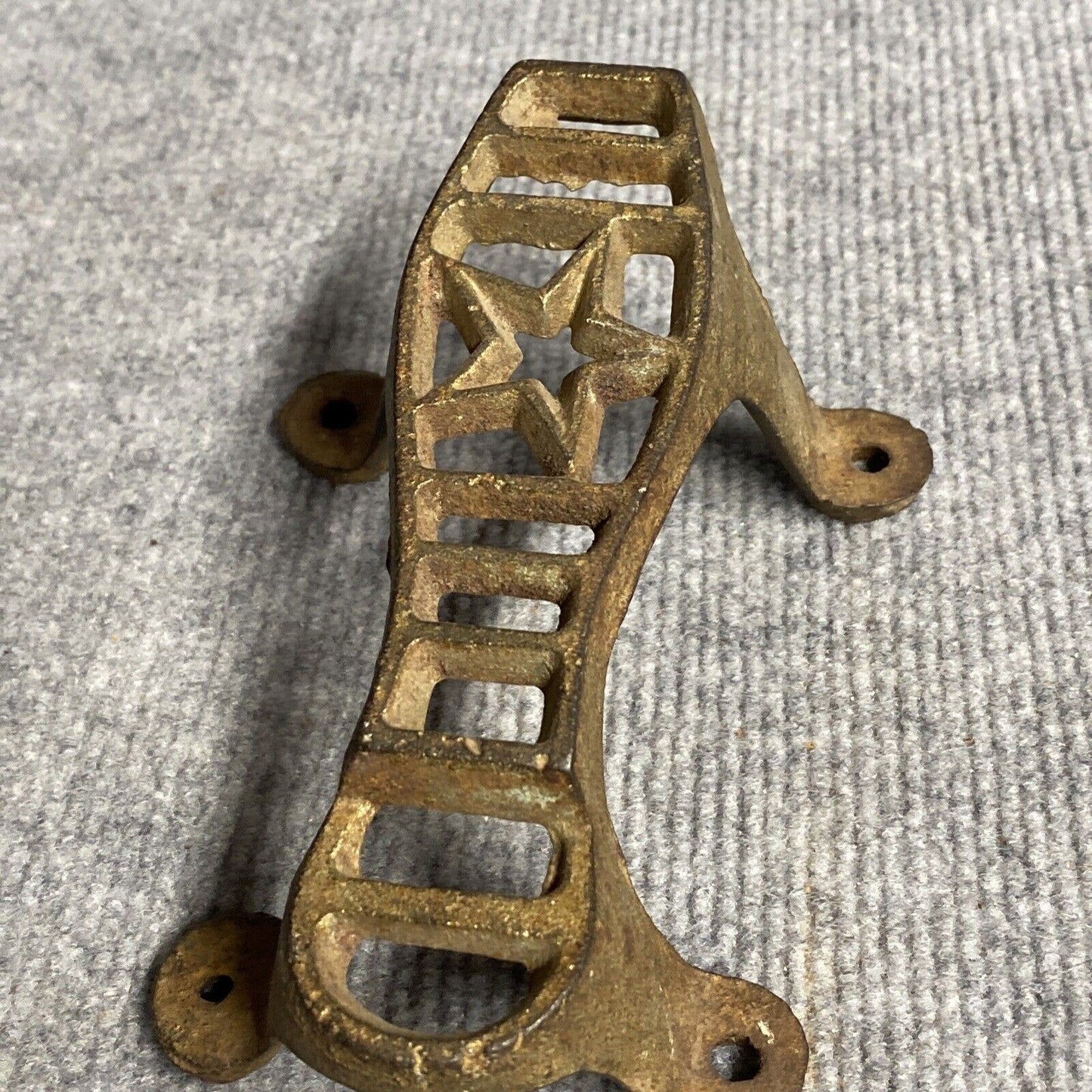 Antique Texas Star Boot Scrapper Shoe Shine Mount