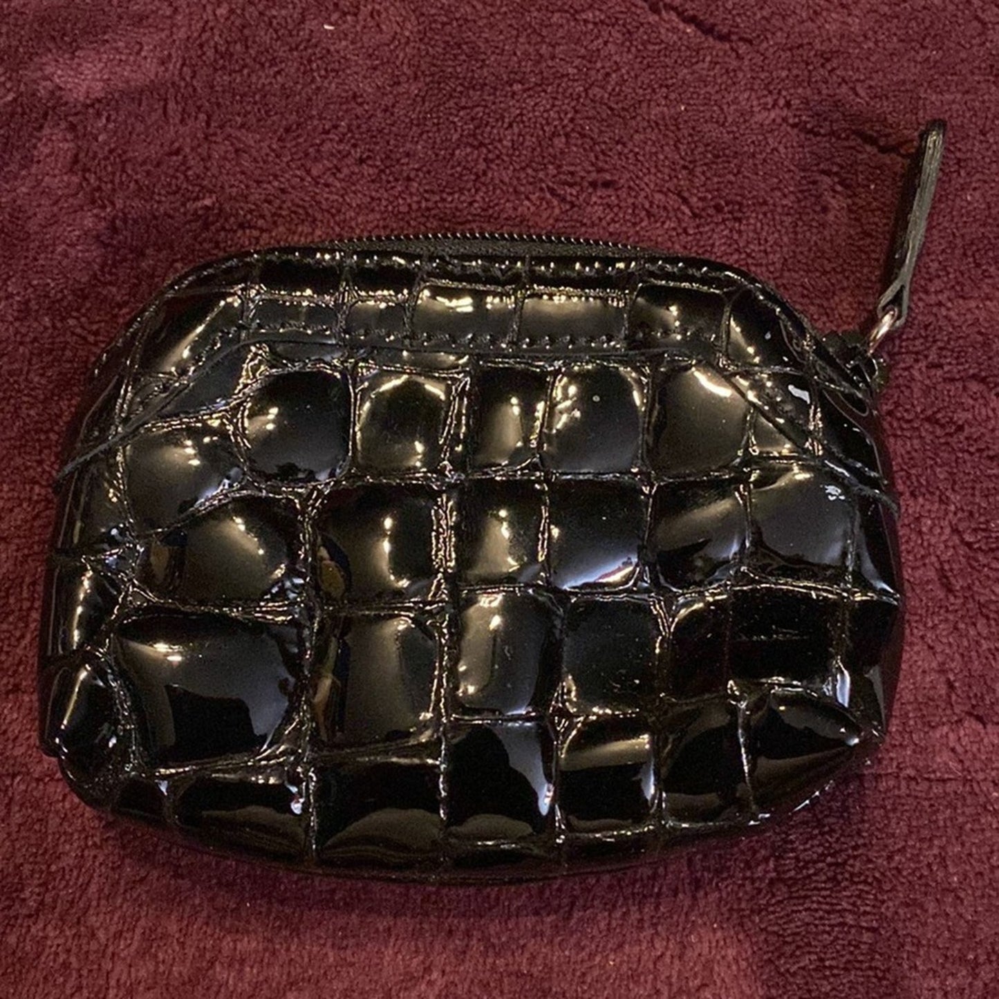Vintage Brighton Black Patent Leather Clutch with Matching Coin Purse & Dust Bag